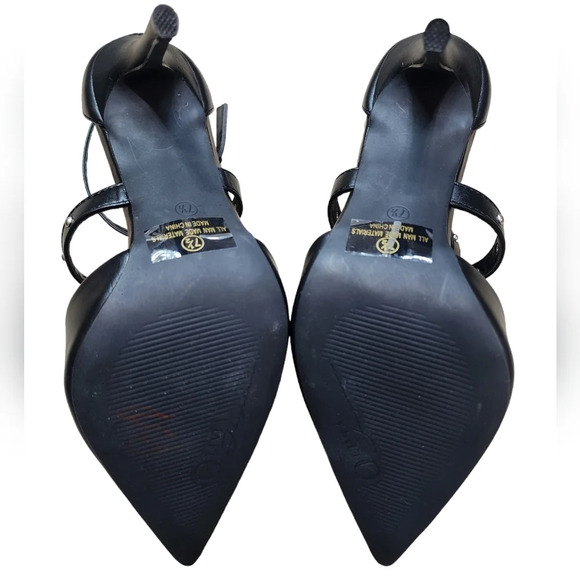 Olivia Ferragamo Womens Black Strappy Heels Size 7.5 - Picture 6 of 8